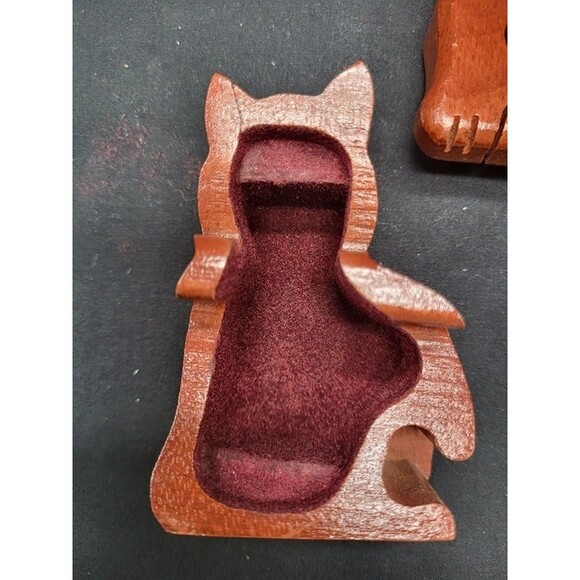 Wooden Cat Puzzle Box - Picture 3 of 4